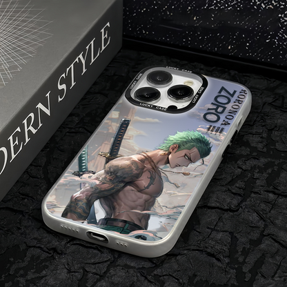 One Piece Roronoa Zoro Anime Phone Case for iPhone, Cool Zoro Swordsman Character Print Protective Case, Shockproof Soft TPU Bumper Cover, Trendy Manga Anime Phone Shell, Anime Merch Gift for One Piece Fans
