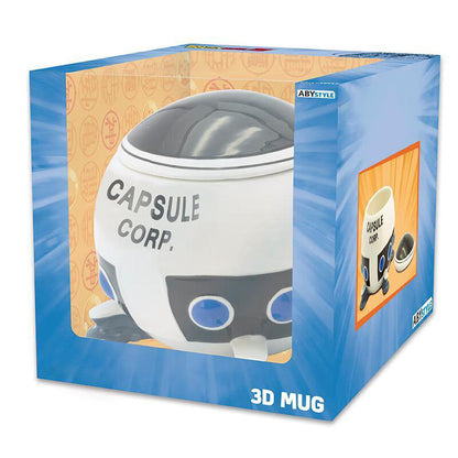Dragon Ball Z Capsule Corp Spaceship 3D Ceramic Mug, Capsule Corporation Space Pod Shaped Coffee Cup, Novelty Anime Sculpted Drinkware, Collectible Gift for Dragon Ball Fans