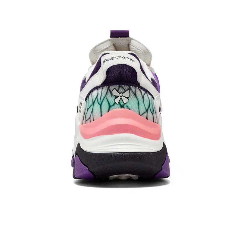Demon Slayer Shinobu Kocho Chunky Platform Sneakers, Women Purple Butterfly Pattern Dad Shoes, Thick Sole Casual Walking Trainers, Non Slip Anime Cosplay Daily Streetwear Sneaker for Demon Slayer Fans