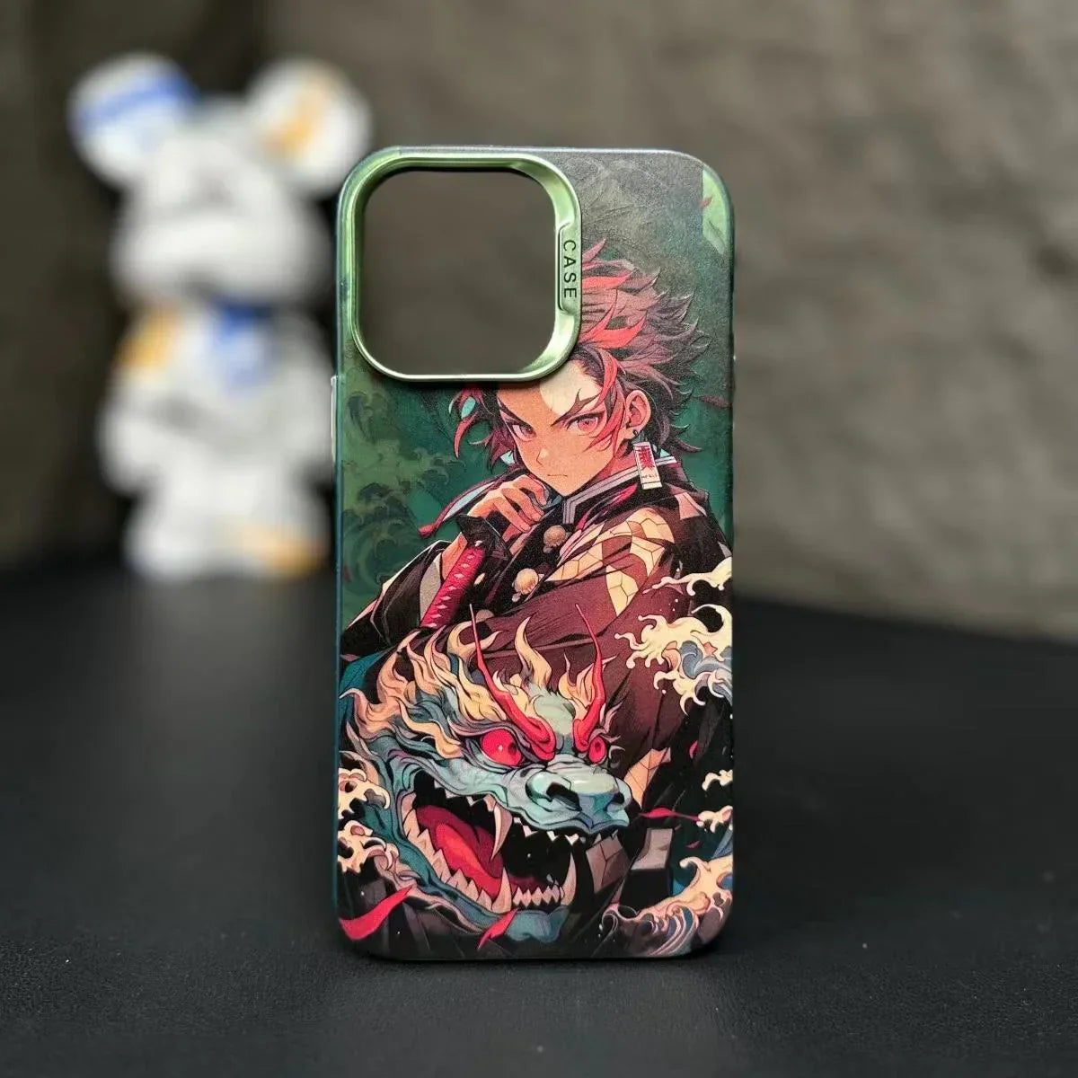 Demon Slayer Anime Phone Case, Rengoku Kyojuro Tanjiro HD Print Shockproof Protective Hard Back Cover, Matte Texture Phone Case for iPhone, Anime Fan Gift