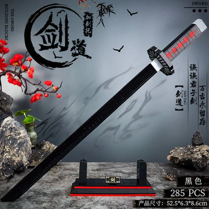Demon Slayer Building Block Katana Sword, Anime Nichirin Sword Model Kit with Display Stand, Cosplay Prop Assembly Bricks, Tanjiro Zenitsu Giyuu Shinobu Sword Building Toy, Anime Collectible Decor Gift