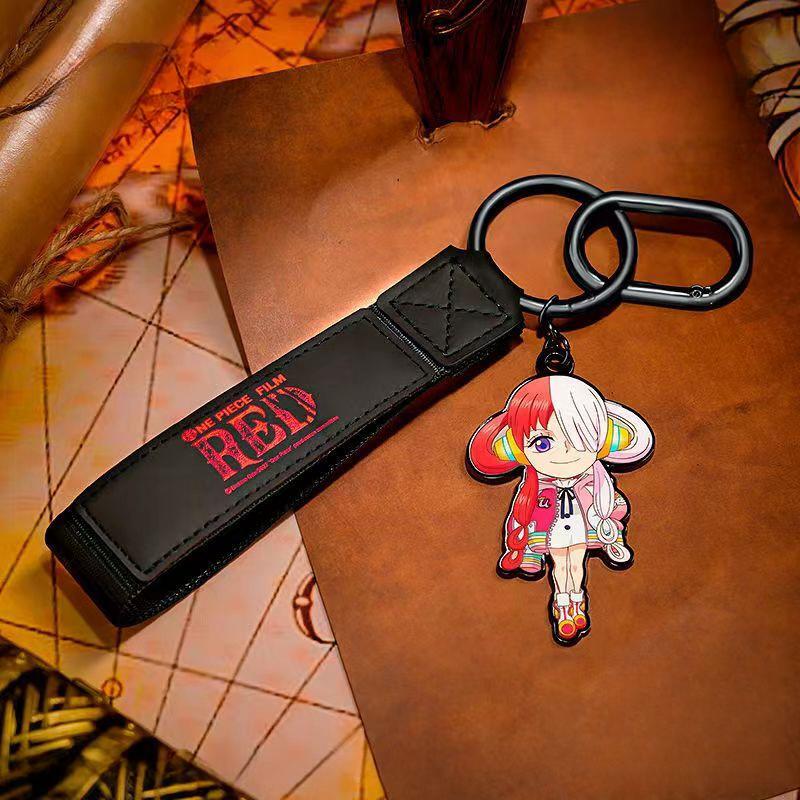 One Piece RED Movie Blind Box Keychain, Anime Character Pendant Key Ring, Luffy Zoro Sanji Uta Shanks Nami Figure Key Chain, Backpack Bag Charm Accessory, Surprise Gift for One Piece Fans