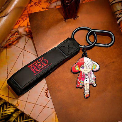 One Piece RED Movie Blind Box Keychain, Anime Character Pendant Key Ring, Luffy Zoro Sanji Uta Shanks Nami Figure Key Chain, Backpack Bag Charm Accessory, Surprise Gift for One Piece Fans
