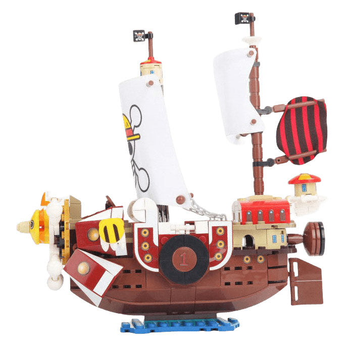 One Piece Thousand Sunny Building Blocks Set, Pirate Ship Model Bricks Kit, Anime Pirate Vessel Assembly Toy, Desktop Display Model, Creative Collectible Gift for Kids & One Piece Fans