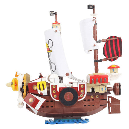 One Piece Thousand Sunny Building Blocks Set, Pirate Ship Model Bricks Kit, Anime Pirate Vessel Assembly Toy, Desktop Display Model, Creative Collectible Gift for Kids & One Piece Fans