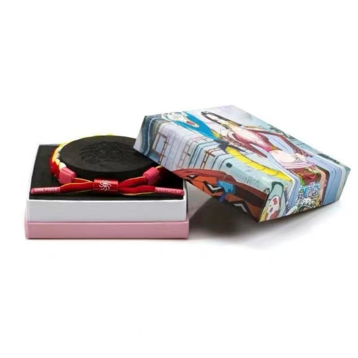 One Piece Anime Braided Bracelet, Straw Hat Pirates Woven Rope Wristband, Adjustable Character Themed Bracelets, One Piece Cosplay Jewelry, Anime Fan Gift for Men Women Teens