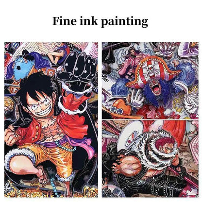 One Piece 3D Paper Cut Framed Art, All Characters Luffy Crew Diorama Paper Carving Painting, Anime Wall Decor Framed Poster, Collectible Wall Hanging Artwork Gift for One Piece Fans