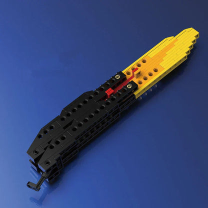 Demon Slayer Rengoku Kyojuro Flame Dagger Building Blocks, Anime Sword Model Bricks Kit, Cosplay Prop Knife Toy, Collectible Assembly Weapon Model, Gift for Demon Slayer Fans & Block Builders