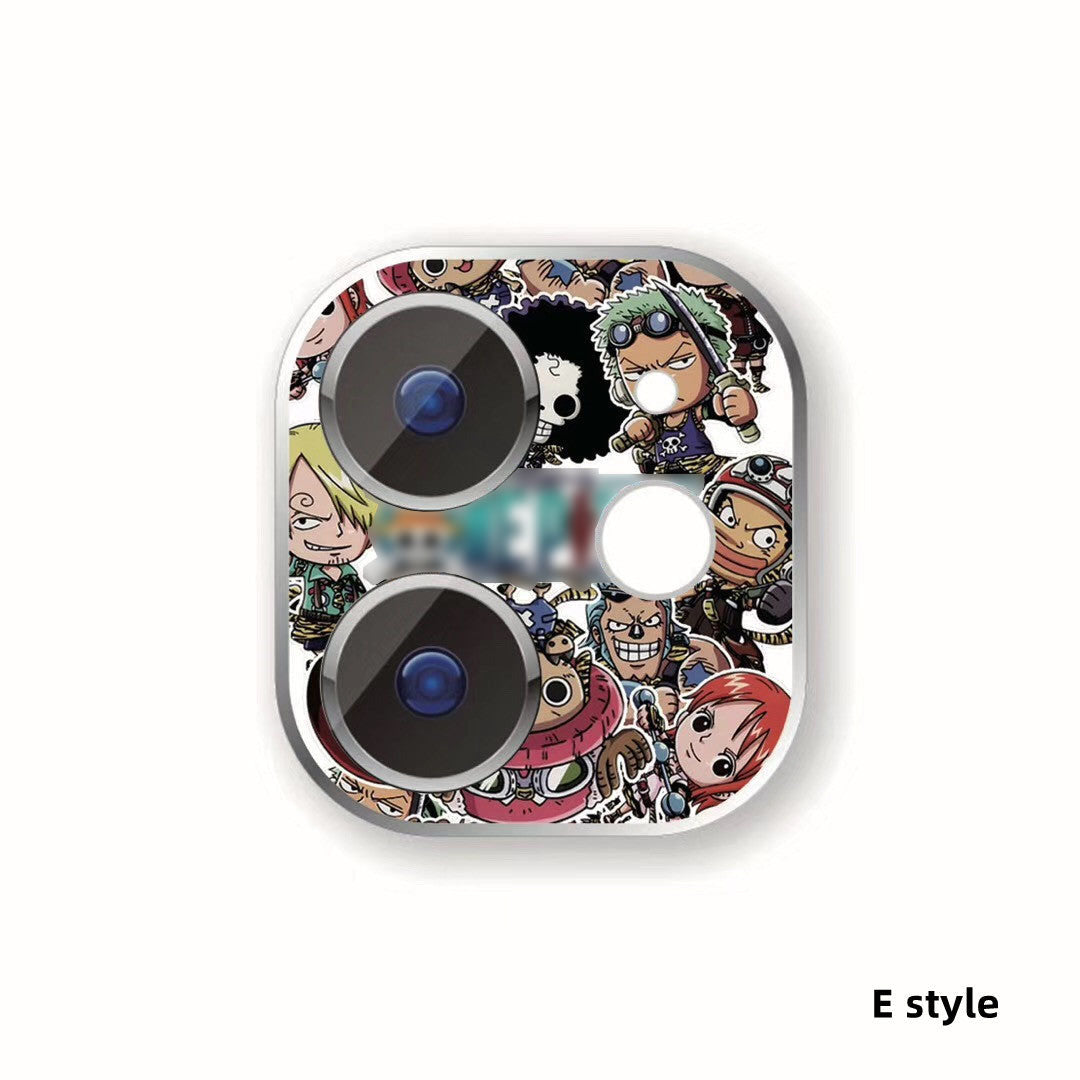 One Piece Anime Camera Lens Protector for iPhone, Luffy Zoro Chopper Straw Hat Crew Cartoon Decorative Camera Lens Sticker, HD Clear Scratch Resistant Anti-Fingerprint Camera Lens Cover, One Piece Anime Fan Merch Gift