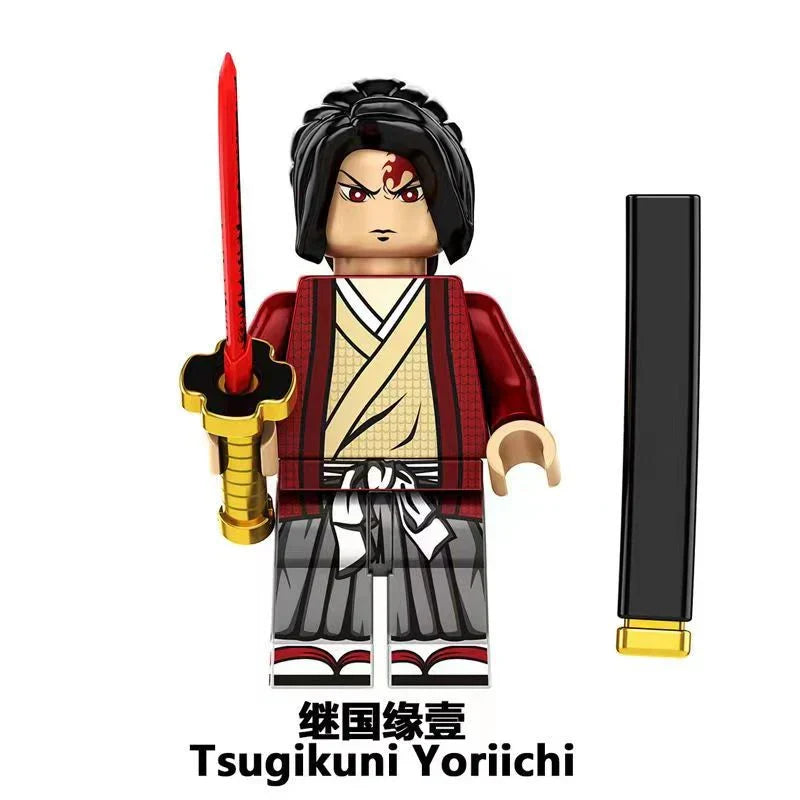 Demon Slayer Custom Minifigures, Anime Building Block Figures, Yoriichi Muzan Daki Gyutaro Hantengu Douma Kokushibo Collectible Brick Minifigs, Anime Character Construction Toy Gift for Fans