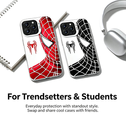 Marvel Spider‑Man Classic Suit Graphic iPhone Phone Case, Anti‑Drop Full‑Body Protective Cover, Precise Cutout Lens Raised Protection Phone Shell, Red & Black 2 Styles Available