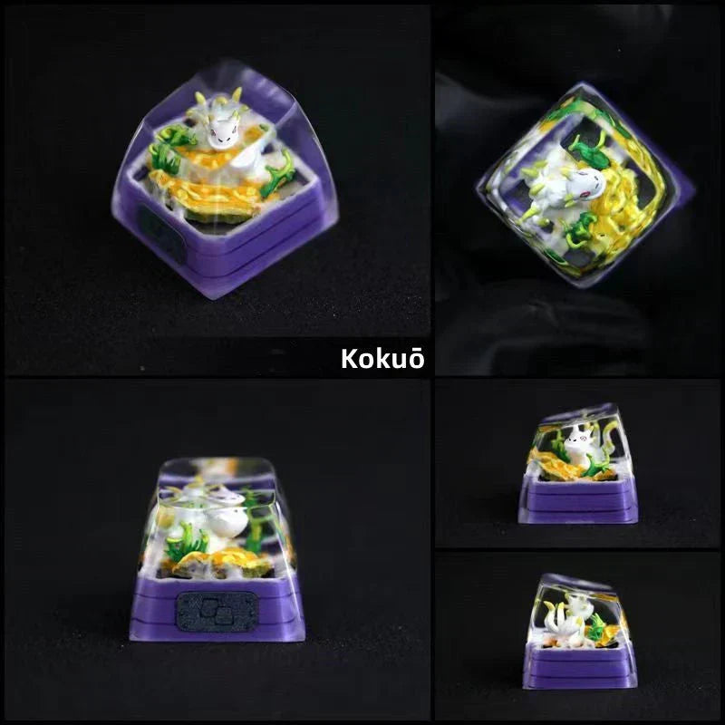 Anime Handmade Resin Artisan Keycap, Custom 3D SA Profile Key Cap for Mechanical Keyboard, Naruto Dragonball Themed DIY Keycap, Gaming Keyboard Decor Gift
