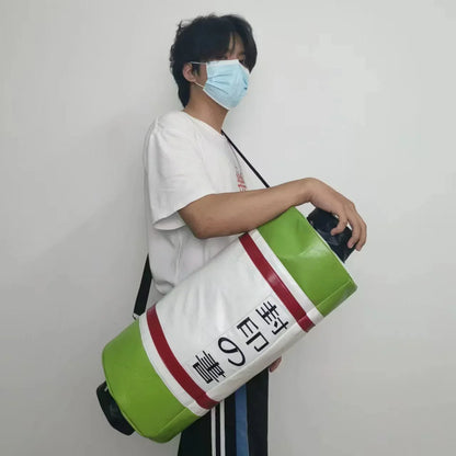 Naruto Scroll Sealing Book Cylindrical Backpack, Anime Sealed Scroll Style Crossbody Shoulder Bag, Large Capacity PU Leather Cosplay Prop Bag, Portable Anime Storage Bag for Comic Con Cosplay, Naruto Fan Gift