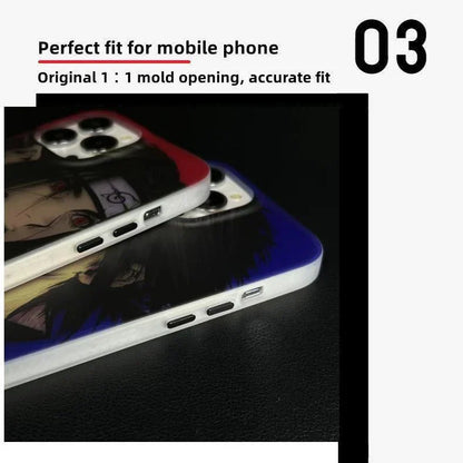 Naruto Anime Phone Case, Uchiha Itachi Uchiha Sasuke Print Protective Phone Cover, Shockproof Slim Soft TPU Case, Anime Character Phone Shell for iPhone, Anime Fan Gift