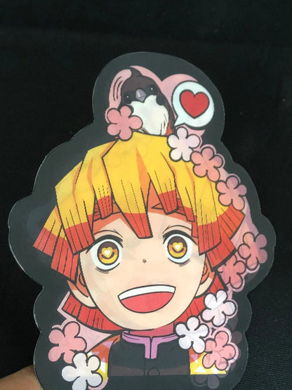 Anime 3D Lenticular Motion Flip Stickers, Demon Slayer Naruto Changing Image Decals, Waterproof Holographic Shift Stickers for Car Laptop Water Bottle Phone Case, Anime Character 3D Illusion Sticker, Fan Collectible Merch Gift