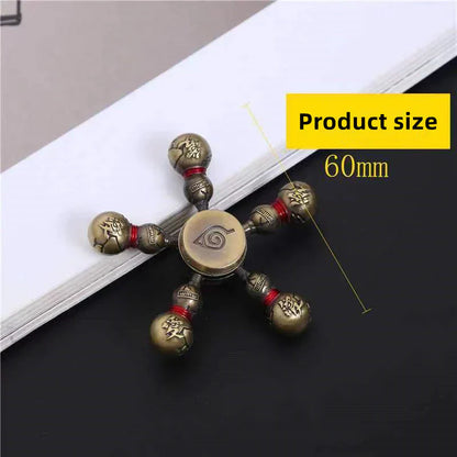 Naruto Anime Metal Fidget Spinner, Gaara Cosplay Alloy Hand Spinner, Portable Stress Relief Fidget Toy, Cool Rotating Desk Decoration, Anime Collectible Toy Gift for Kids Adults Naruto Fans