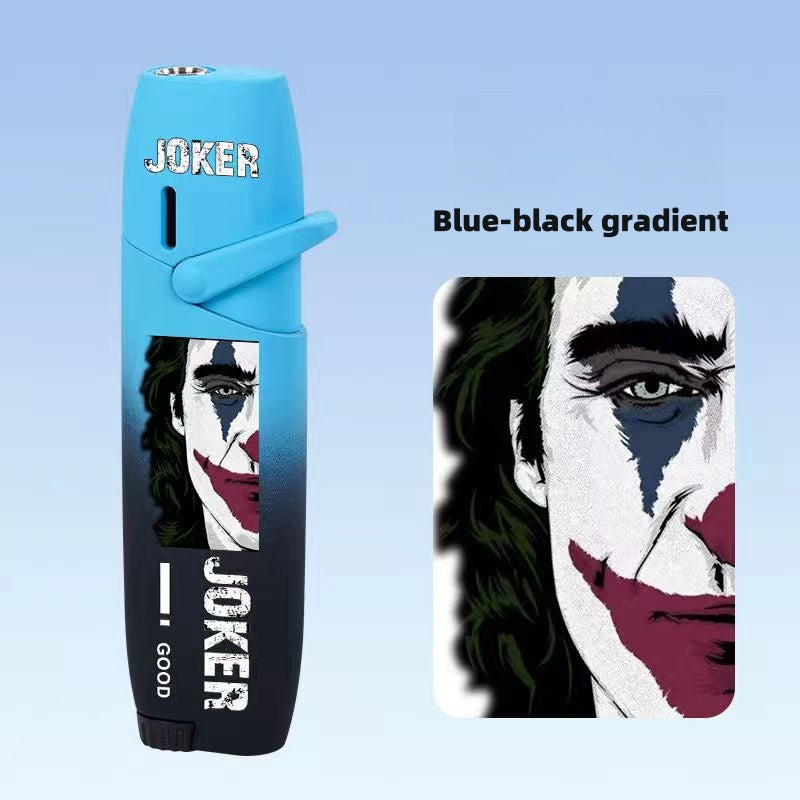 One Piece Slam Dunk Joker Harley Quinn Green Flame Torch Lighter, Windproof Jet Flame Pocket Lighter, Anime Fan Collectible Gift
