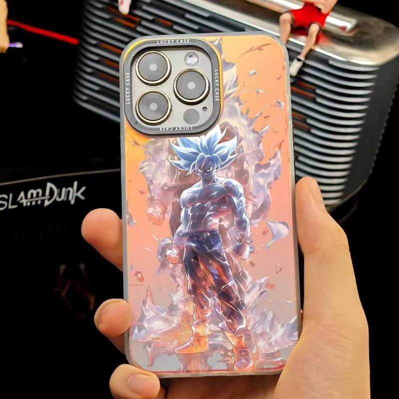 Dragon Ball Z Anime Phone Case for iPhone, Ultra Instinct Goku & Vegeta Q Version Character Print Protective Case, DBZ Anime Cartoon Shockproof Phone Cover for iPhone Series