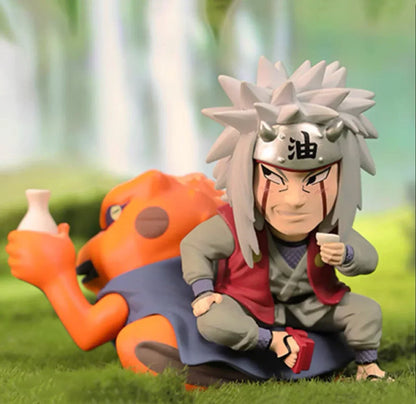 Naruto Anime Q Version Blind Box Figure, Uzumaki Naruto Sasuke Hinata Sakura Kakashi Jiraiya Collectible Figurine, Cute Chibi Character Statue, Desktop Decoration Gift for Naruto Fans