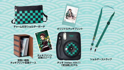 Demon Slayer Kimetsu no Yaiba Instant Camera Gift Box, Tanjiro & Nezuko Limited Bundle with Camera Bag, Shoulder Strap, Anime Merch for Birthday Holiday Gift