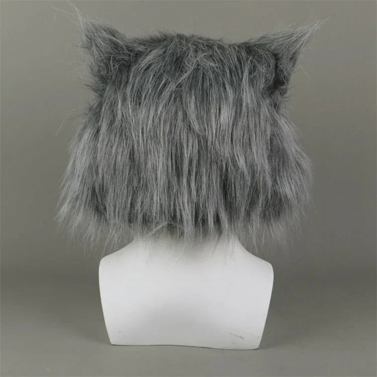 Demon Slayer Inosuke Hashibira Boar Mask, Anime Wild Boar Head Mask with Fluffy Fur, Latex Cosplay Helmet for Halloween Costume Party, Role Play Prop for Demon Slayer Fans