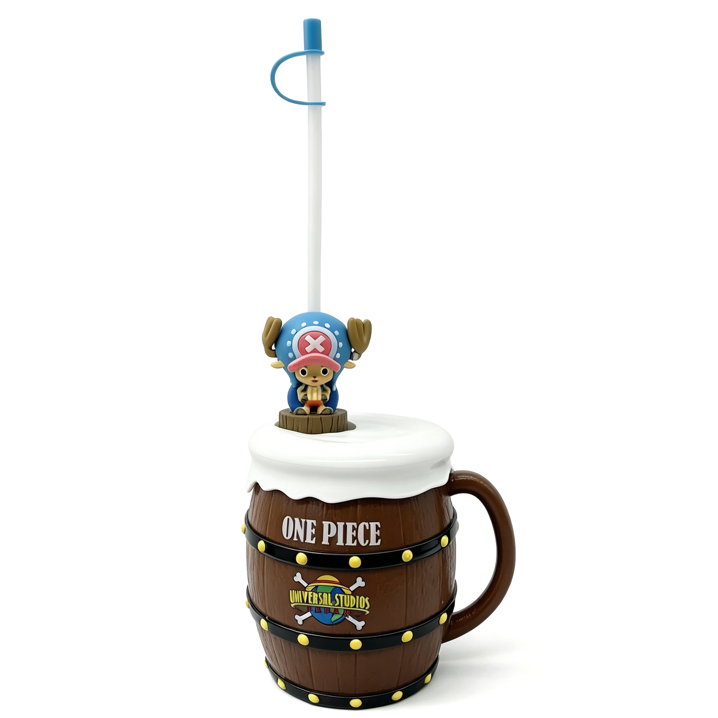 One Piece Monkey D. Luffy Tony Tony Chopper Trafalgar Law Barrel Shaped Straw Cup, Collectible Figure Lid Drinking Mug With Straw For Fans Collection