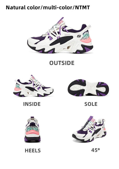 Demon Slayer Shinobu Kocho Chunky Platform Sneakers, Women Purple Butterfly Pattern Dad Shoes, Thick Sole Casual Walking Trainers, Non Slip Anime Cosplay Daily Streetwear Sneaker for Demon Slayer Fans