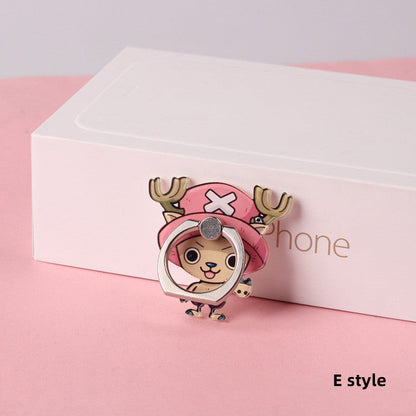 One Piece Anime Phone Ring Holder, Luffy Chopper Sanji & Pirate Skull Logo 360° Rotatable Finger Ring Stand, Universal Adhesive Mobile Phone Grip Kickstand, Cute Anime Phone Accessory Gift for One Piece Fans