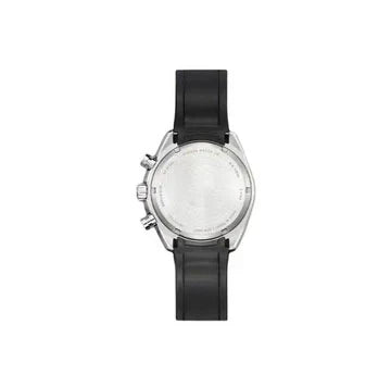 Naruto Uzumaki Naruto Chronograph Wrist Watch, Anime Naruto Themed Sports Quartz Watch, Silver Case Black Silicone Strap Analog Wristwatch, Anime Collectible Cosplay Accessory Gift for Naruto Fans