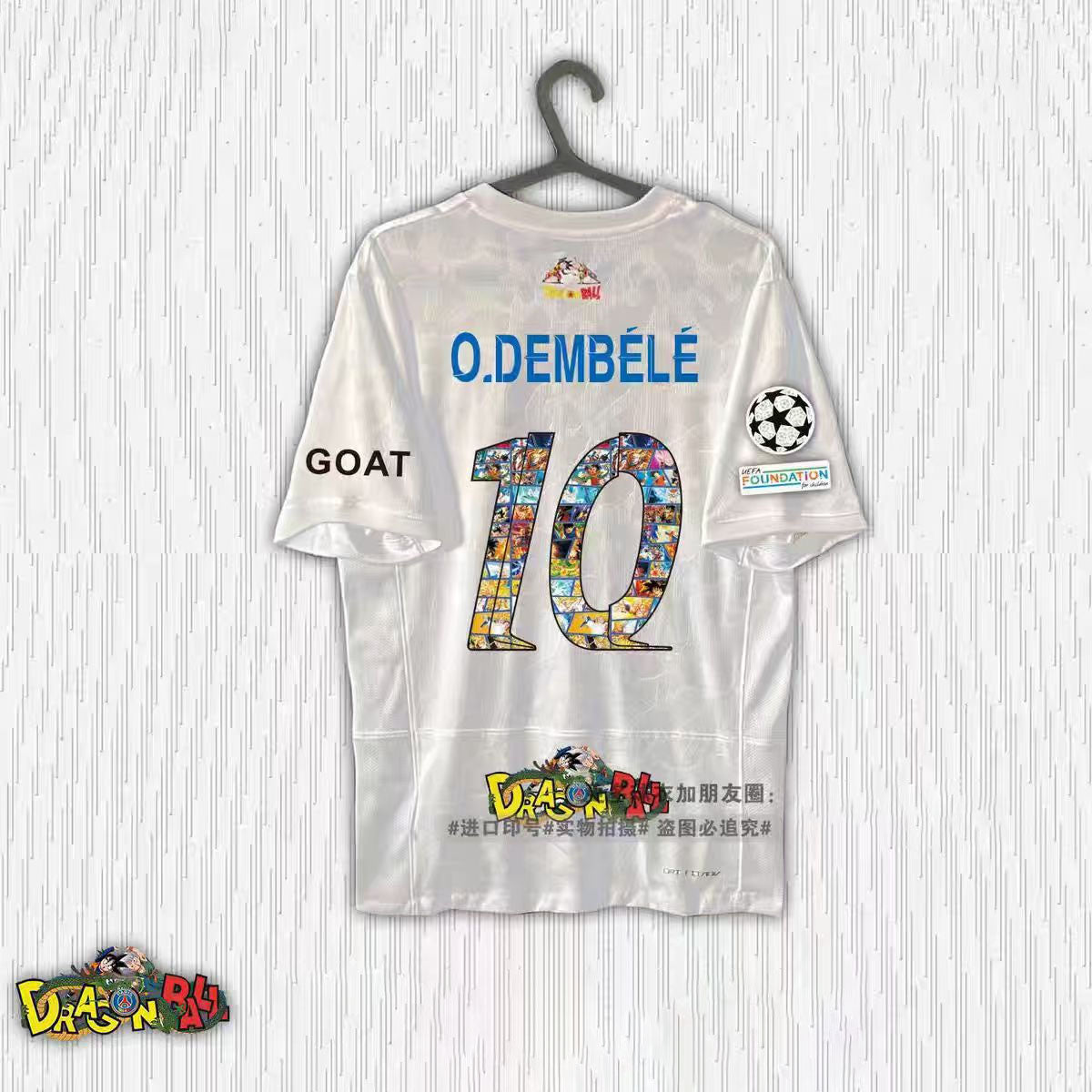 Dragon Ball Collage Print Soccer Jersey Neymar Ramos Mbappe Football Shirt