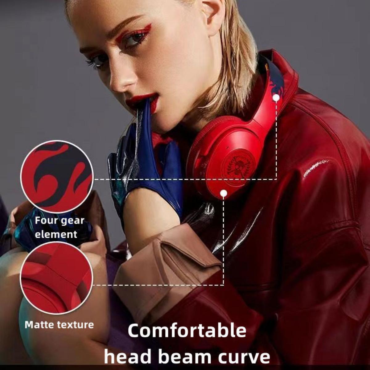 One Piece Luffy Zoro Over-Ear Bluetooth Headphones, Anime Wireless Foldable Headset with RGB LED Light, Stereo Bass Gaming Headphones, Built-in Mic for Travel Phone Call Anime Fans Gift