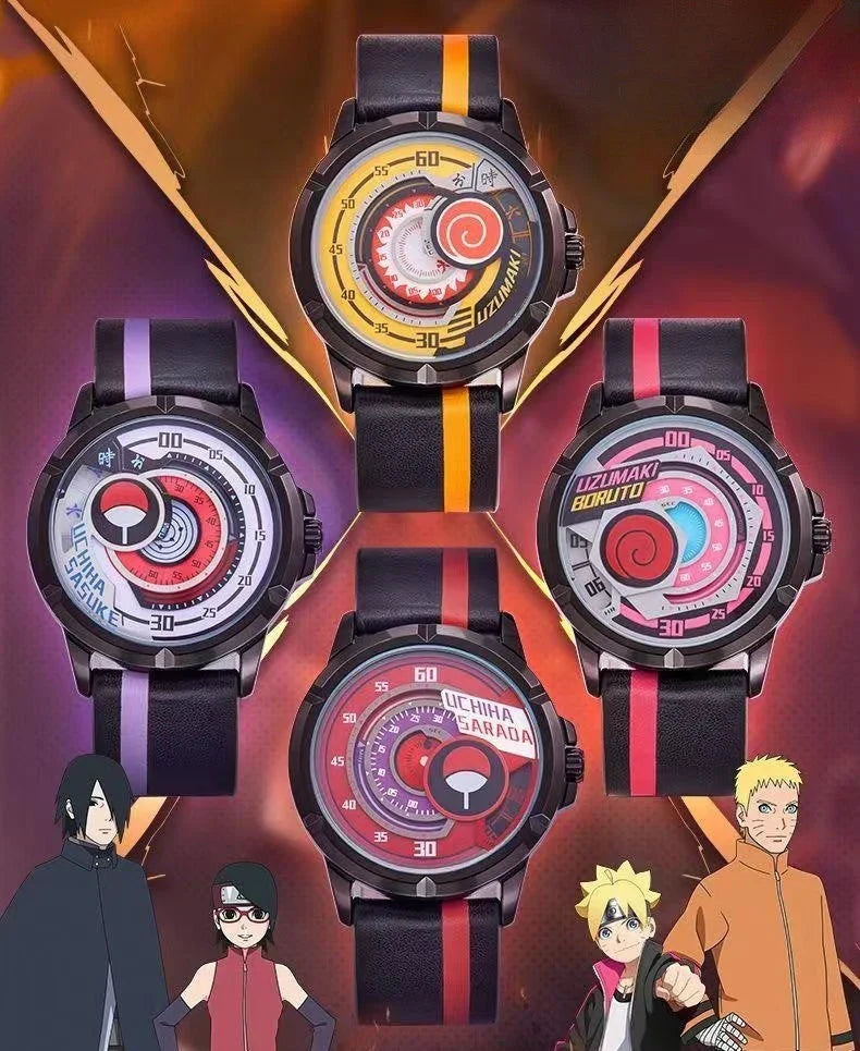 Boruto Naruto Next Generations Anime Wrist Watch, Uzumaki Boruto Sasuke Sarada Sharingan Analog Quartz Watch, Silicone Strap Anime Cosplay Watch, Collectible Gift for Naruto Anime Fans