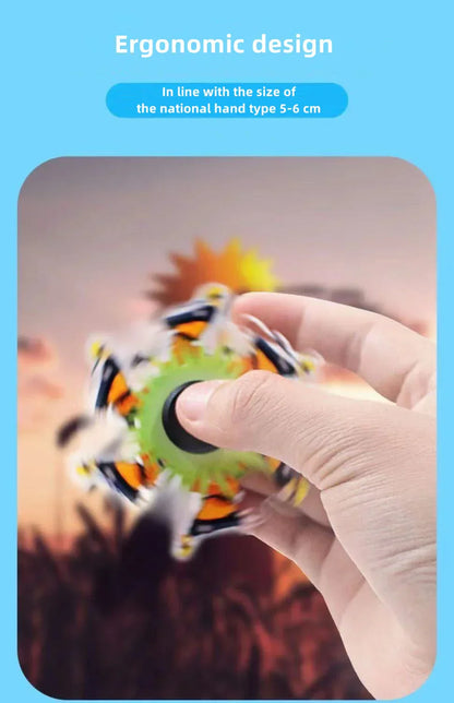 Naruto Anime Running Fidget Spinner, Optical Illusion Dynamic Fidget Toy, Acrylic Character Animation Fingertip Spinner, Stress Relief Hand Spinner, Collectible Gift for Naruto Fans