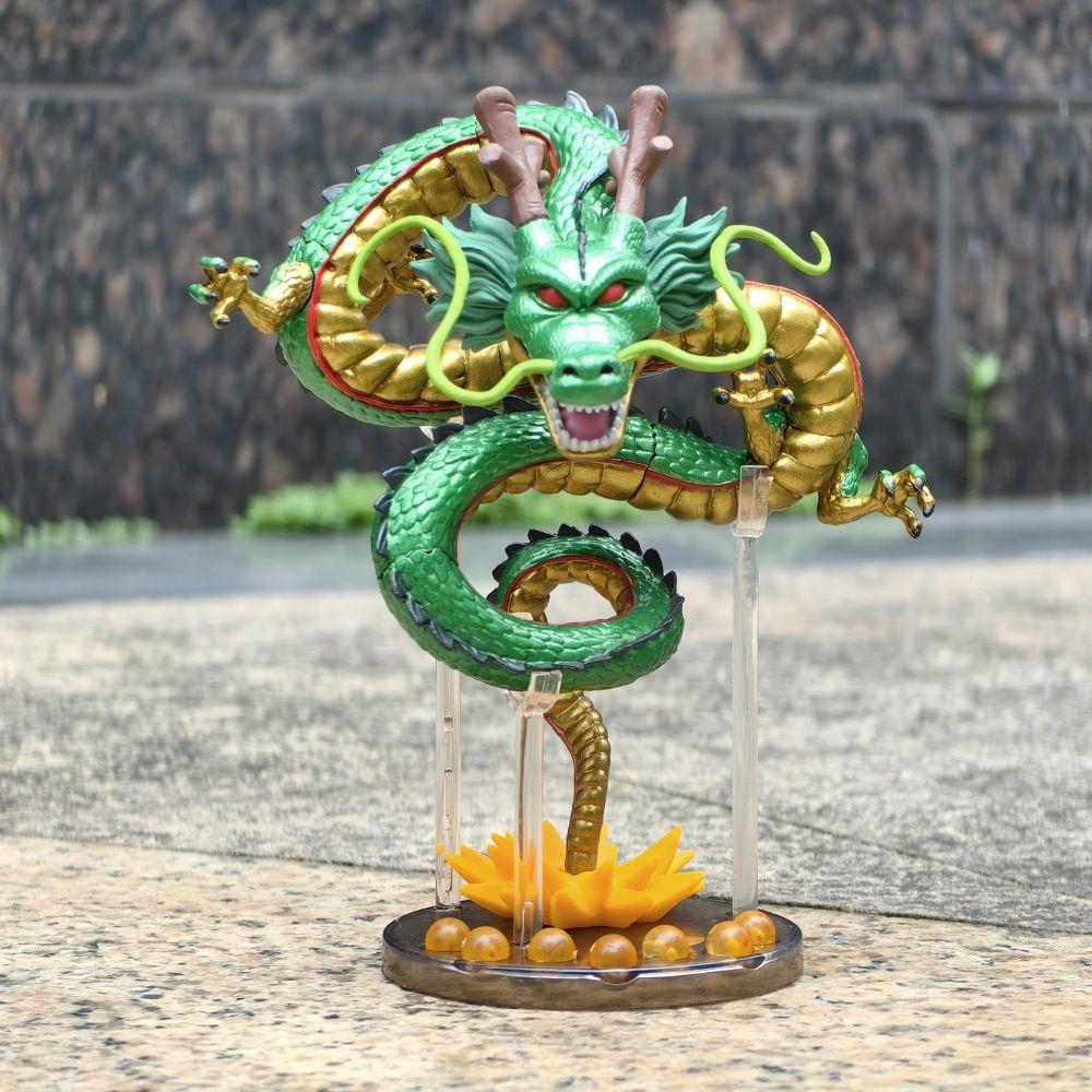Dragon Ball Z MEGA WCF Shenron Figurine, Limited Edition Shenlong Anime Statue with 7 Dragon Balls, High Detailed PVC Collectible Figure, Desktop Display Ornament, Gift for Dragon Ball Fans