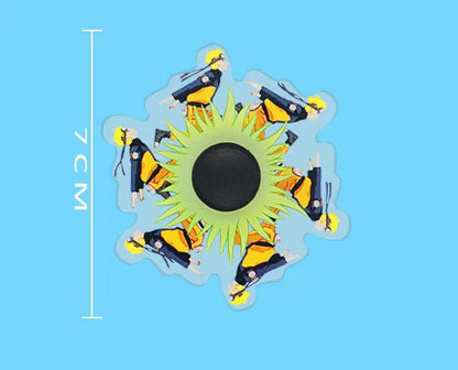 Naruto Anime Running Fidget Spinner, Optical Illusion Dynamic Fidget Toy, Acrylic Character Animation Fingertip Spinner, Stress Relief Hand Spinner, Collectible Gift for Naruto Fans