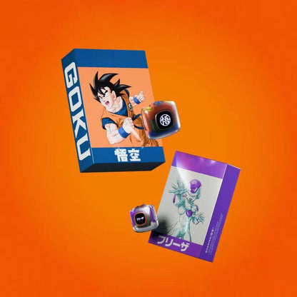Dragon Ball Z TWS Wireless Bluetooth Earbuds, Goku Frieza Anime Bluetooth 5.3 Earphones with LED Light Charging Case, Long Battery Life Stereo Sound Semi In-ear Headphones, Anime Collectible Gift for Dragon Ball Fans