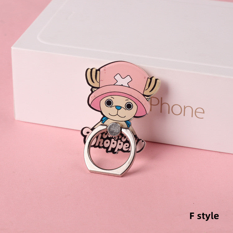 One Piece Anime Phone Ring Holder, Luffy Chopper Sanji & Pirate Skull Logo 360° Rotatable Finger Ring Stand, Universal Adhesive Mobile Phone Grip Kickstand, Cute Anime Phone Accessory Gift for One Piece Fans