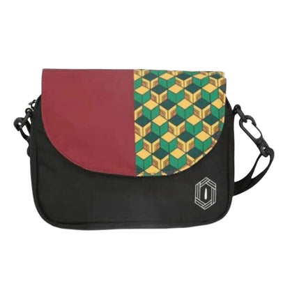 Demon Slayer Anime Crossbody Messenger Bag, Multi Styles Tanjiro Nezuko Zenitsu Pattern Shoulder Sling Bag, Casual Small Satchel Bag, Demon Slayer Merch Crossbody Purse Gift for Anime Fans