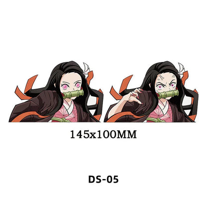 Demon Slayer 3D Lenticular Motion Stickers, Anime Changing Flip Stickers, Nezuko Tanjiro Zenitsu Giyuu Mitsuri Shinobu Waterproof Decals, Holographic Shift Stickers for Laptop Water Bottle Car, Anime Fan Collectible Sticker