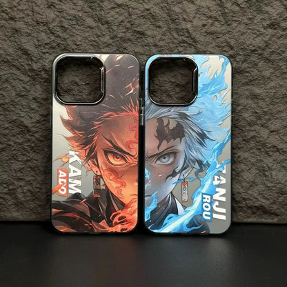 Demon Slayer Tanjiro Phone Case, HD Printed Shockproof Soft Bumper Protective Anime Phone Cover, Cool Kamado Tanjiro Anime Case for iPhone, Anime Fan Gift