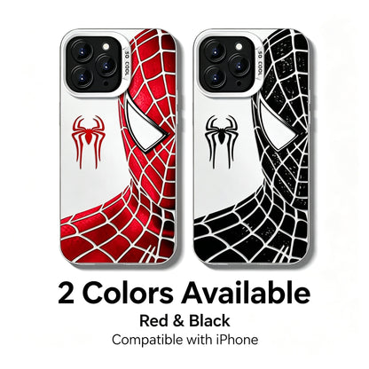 Marvel Spider‑Man Classic Suit Graphic iPhone Phone Case, Anti‑Drop Full‑Body Protective Cover, Precise Cutout Lens Raised Protection Phone Shell, Red & Black 2 Styles Available