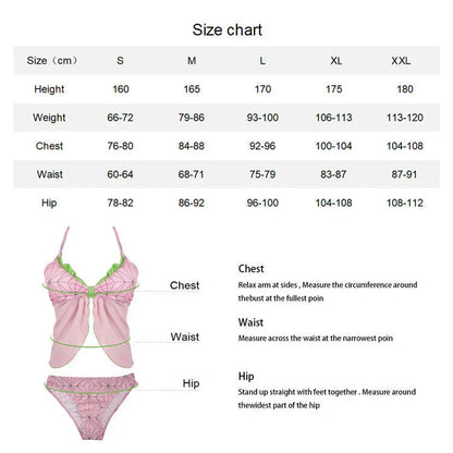 Demon Slayer Nezuko Kamado Two Piece Swimsuit, Anime Cosplay Tankini Bikini Set, Pink Geometric Pattern Halter Swimwear for Women, Anime Beach Bathing Suit