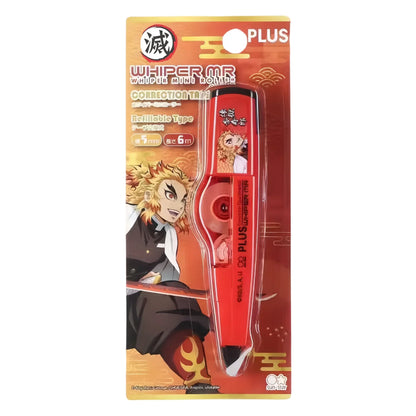 Demon Slayer Anime Correction Tape, PLUS MR2 Retractable White Out Tape, 8 Styles Character Design Correction Roller, Portable Eraser Tape for School Office Supplies, Demon Slayer Fan Stationery Gift
