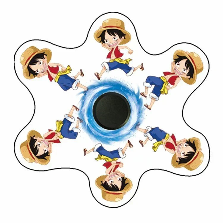 Demon Slayer One Piece Q Version Character Dynamic Optical Illusion Fidget Toy, Anime Running Fidget Spinner, Acrylic Stress Relief Hand Spinner, Anime Merch Gift for Kids & Anime Fans