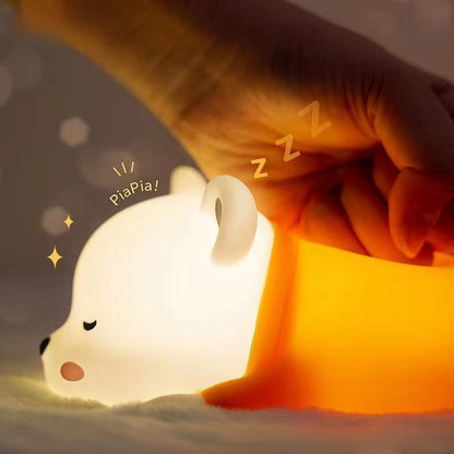 One Piece Bepo Silicone Night Light, Cute Touch Control LED Bedside Lamp, Soft Warm Light Anime Character Night Lamp, Rechargeable Bedroom Decor Light, Collectible Gift for One Piece Fans