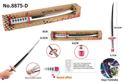 Demon Slayer Mini Nichirin Sword Metal Replica, Kimetsu No Yaiba Hashira Katana Model with Scabbard, Anime Weapon Collection Desk Ornament, Mini Katana Toy Gift for Demon Slayer Fans