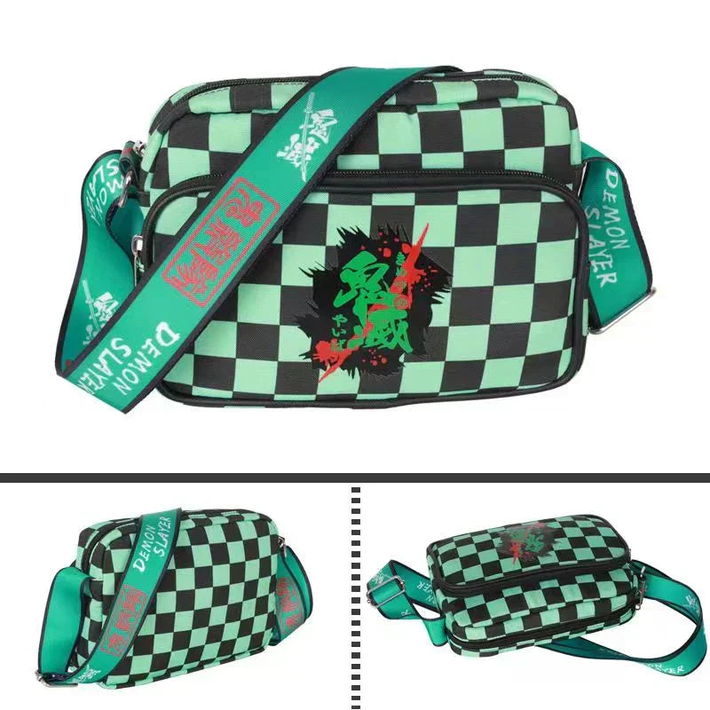 Demon Slayer Anime Crossbody Shoulder Bag, Kimetsu No Yaiba Multiple Character Pattern Sling Messenger Bag, Lightweight Casual Small Camera Bag, Demon Slayer Fan Collectible Daily Gift