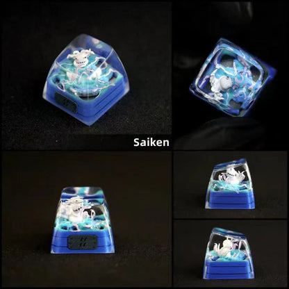 Anime Handmade Resin Artisan Keycap, Custom 3D SA Profile Key Cap for Mechanical Keyboard, Naruto Dragonball Themed DIY Keycap, Gaming Keyboard Decor Gift