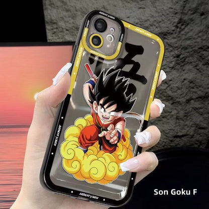 Dragon Ball Z Anime Phone Case, Goku Trunks Vegeta Clear Transparent Protective Cover, DBZ Cartoon Character Shockproof Phone Case for iPhone, Anime Fan Merch Phone Shell