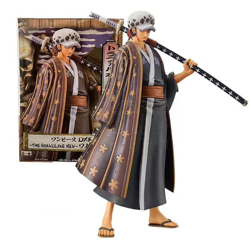 One Piece Wano Country Anime Figures, Luffy Zoro Sanji Nami Robin Chopper Brook Whitebeard PVC Statue, Wano Outfit Collectible Figurine, Desk Shelf Display Decoration, Birthday Gift for One Piece Anime Fans